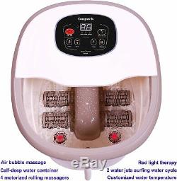 Carepeutic Motorized Hydro Therapy for Foot and Leg Spa Bath Massager, Cream
