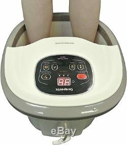 Carepeutic Motorized Hydro Therapy for Foot and Leg Spa Bath Massager, Cream