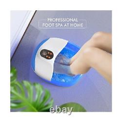 Caresvas Foot Spa Bath with 14 Massage Rollers, Heated Foot Bath Pedicure Tub