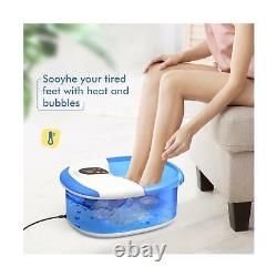 Caresvas Foot Spa Bath with 14 Massage Rollers, Heated Foot Bath Pedicure Tub