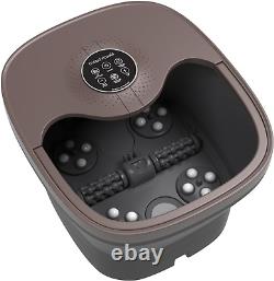Collapsible Foot Spa Bath Massager with Heat, Motorized Rollers & Detachable Mas
