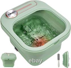 Collapsible Foot Spa Bath with Heat and Bubble Massage and Jets, Pedicure Foot M