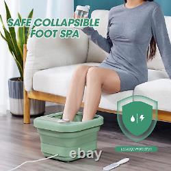 Collapsible Foot Spa Bath with Heat and Bubble Massage and Jets, Pedicure Foot M