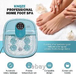 Collapsible Foot Spa Electric Rotary Foot Massager Bath, Foot Bath with Heat, Bu