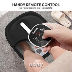 Collapsible Foot Spa Electric Rotary Massage, Foot Bath with Heat, Bubble, Remot