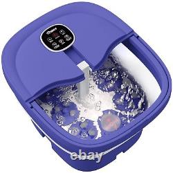 Collapsible Foot Spa Electric Rotary Massage Foot Bath with Heat Bubble Remote