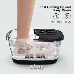 Collapsible Foot Spa with Heat, Bubble, Red Light, and Temperature Control