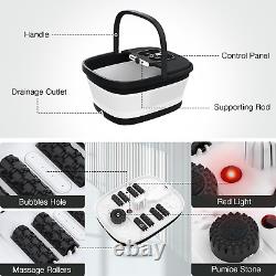 Collapsible Foot Spa with Heat, Bubble, Red Light, and Temperature Control