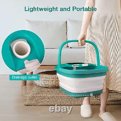 Collapsible Foot Spa with Heat, Bubble, Red Light, and Temperature Control, Foot