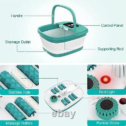 Collapsible Foot Spa with Heat, Bubble, Red Light, and Temperature Control, Foot