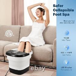 Collapsible Foot Spa with Heat & Bubbles Remote Control & 20 Massage Balls