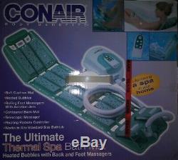 Conair The Ultimate Thermal Spa Bath Mat Full Body + Back Foot Massagers Bubbles