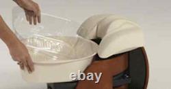 Continuum Pedicute Portable Pedicure Spa Heat & Vibrate BLACK WOOD White Bowl