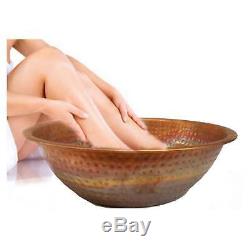 Copper Foot Pedicure Bowl Beauty Salon Spa Soaking Bath Wash Massage Therapy