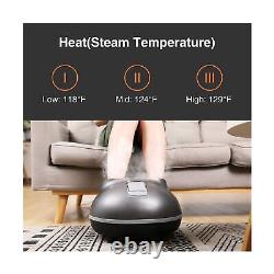 Deestop Steam Foot Spa Bath Massager Foot Sauna 3 Heat Levels Timer Function New