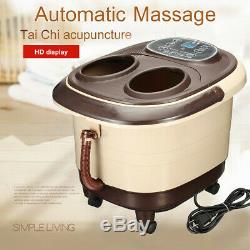Digital Foot Spa Bath Massager Therapy Motorized Rolling Heat Automatic Rollers