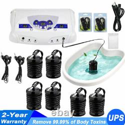 Dual Ionic Detox Foot Bath Cell Cleanse SPA Tub Machine Health Care With 6 Arrays