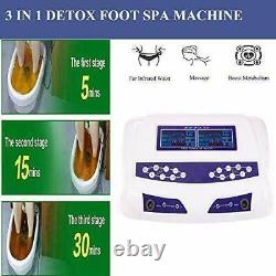 Dual Ionic Detox Foot Spa Bath Machine Set LCD Display With Infrared Wrist Strap