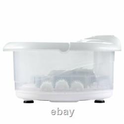 Durable Foot Spa Tub withBubbles & Electric Massage Rollers for Home Use-White