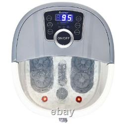 Durable Gray Portable Electric Foot Spa Bath Shiatsu Roller Motorized Massager