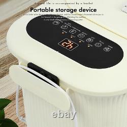 Electric Foot Spa Bath Massager Portable Shiatsu Roller With Remote Control White