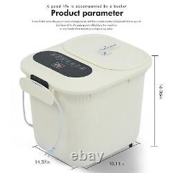 Electric Foot Spa Bath Massager Portable Shiatsu Roller With Remote Control White