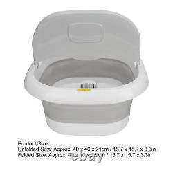 Electric Massage Footbath Bucket Household Foot Spa Machine(Gray EU Plug) HR6