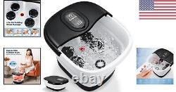 Electric Rotary Massage Foot Bath with Bubbles & Temperature Control Red