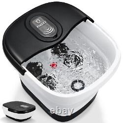 Electric Rotary Massage Foot Bath with Bubbles & Temperature Control Red