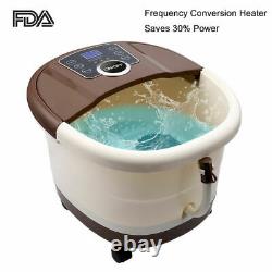Ellectric Foot Spa Bath Massager with Massage Rollers Heat Bubbles Temp Timer US
