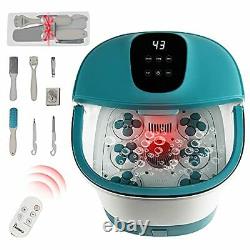 FSHIBILA Foot Spa Bath Massager, with Heat, Bubble, Infrared, Silver ion and Remote