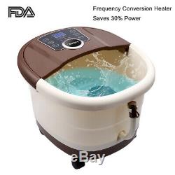 Foldable Foot Spa Bath Motorized Massager Bubble Heat Red Light Stress Relief