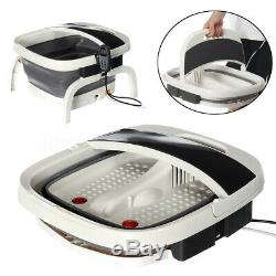 Foldable Foot Spa Relax Bath Massage Electric Heating Tub Wired Remote Control