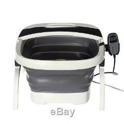 Foldable Foot Spa Relax Bath Massage Electric Heating Tub Wired Remote Control