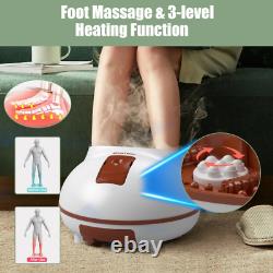 Foot Bath Massager Shiatsu Kneading Heat Steam Spa Circulation Rolling Massage