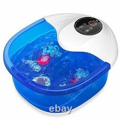 Foot Bath Misiki Foot Spa Massager with Heat, Bubbles Vibration and 1-blue