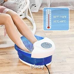 Foot Bath Misiki Foot Spa Massager with Heat, Bubbles Vibration and 1-blue