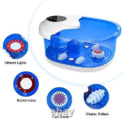 Foot Bath Misiki Foot Spa Massager with Heat, Bubbles Vibration and Temperature