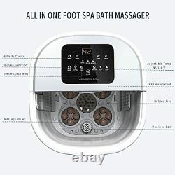 Foot Bath Spa Massager Collapsible Foot Bath with Heat Bubbles Motorized