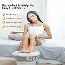 Foot Bath Spa Massager Collapsible Foot Bath with Heat Bubbles Motorized