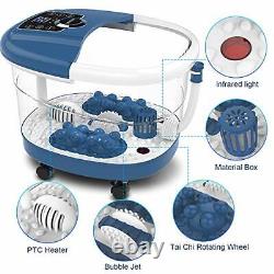 Foot Bath Spa Massager with Heat Bubbles, Heated Foot Spa with Motorized