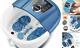 Foot Bath Spa Massager With Heat Bubbles, Heated Foot Spa With Motorized Blue