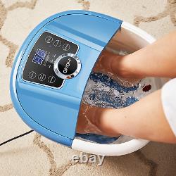 Foot Bath Spa Massager with Heat Bubbles, Heated Foot Spa with Motorized Shiatsu