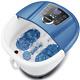 Foot Bath Spa Massager With Heat Bubbles, Heated Motorized Blue