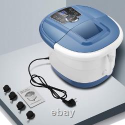 Foot Bath Spa Massager with Heat Bubbles, Heated Motorized Blue