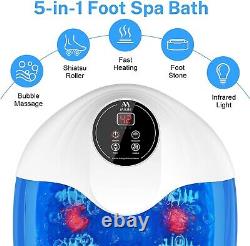 Foot Bath Spa with Heat, Massage Rollers & Bubbles Vibration Stress Relief