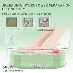 Foot Bath Spa with Heat and Massage, Foldable Foot Spa with Remote, Wellspring M