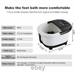 Foot Massager Machine with Quick Heat. All-In-One Foot Spa Bath Massager Tem/Time