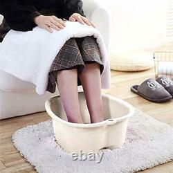 Foot Soaking Bath Basin, Large Size Feet Massager Tub, At Home Spa FBWhite4
