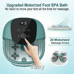 Foot Spa/Bath 24 Motorized Massage Rollers Foot Bath with Heat and Massage Ag